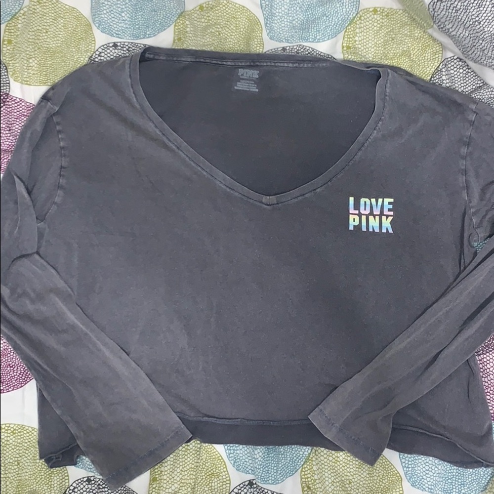 Pink Crop Long Sleeve